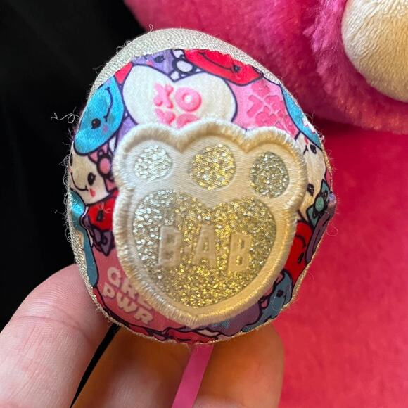 BUILD A BEAR Candy Hearts Pink Valentine Unicorn 19" Stuffed Plush Rainbow hair - Picture 7 of 11